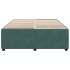 Estructura cama sin colchón terciopelo verde oscuro 140x200