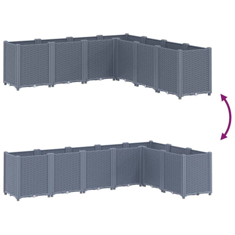 Jardinera PP gris 160x160x53