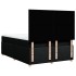 Cama box spring con colchón tela negro 140x190