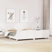 Estructura de cama sin colchón madera maciza blanca 200x200 cm