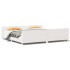 Estructura de cama sin colchón madera maciza blanca 200x200