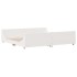 Estructura de cama sin colchón madera maciza blanca 200x200