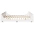 Estructura de cama sin colchón madera maciza blanca 200x200