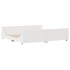 Estructura de cama sin colchón madera maciza blanca 200x200