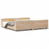 Estructura de cama sin colchón madera maciza de pino 180x200