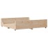 Estructura de cama sin colchón madera maciza de pino 180x200