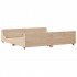 Estructura de cama sin colchón madera maciza de pino 180x200