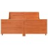 Cama sin colchón madera maciza de pino marrón cera 160x200