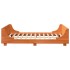 Cama sin colchón madera maciza de pino marrón cera 160x200