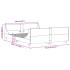 Cama sin colchón madera maciza de pino marrón cera 160x200