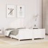 Estructura de cama sin colchón madera de pino blanca 140x190