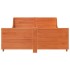 Estructura de cama sin colchón madera maciza marrón 135x190