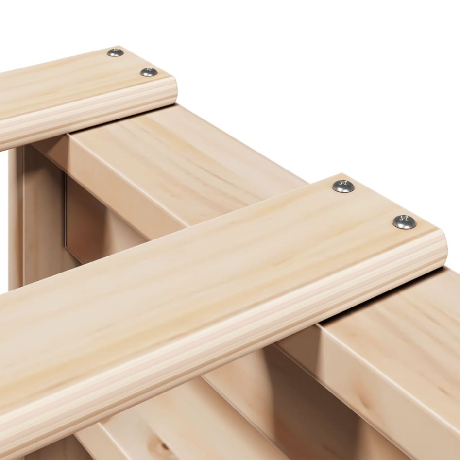 Estructura de cama sin colchón madera maciza de pino 180x200