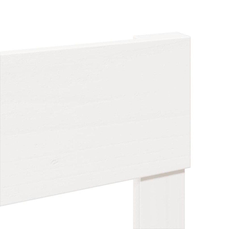 Estructura de cama sin colchón madera maciza de pino 160x200