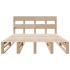 Estructura de cama sin colchón madera maciza de pino 140x190