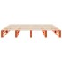 Cama sin colchón madera maciza de pino marrón cera 180x200