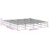 Cama sin colchón madera maciza de pino marrón cera 180x200