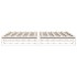 Estructura de cama sin colchón madera maciza blanca 200x200