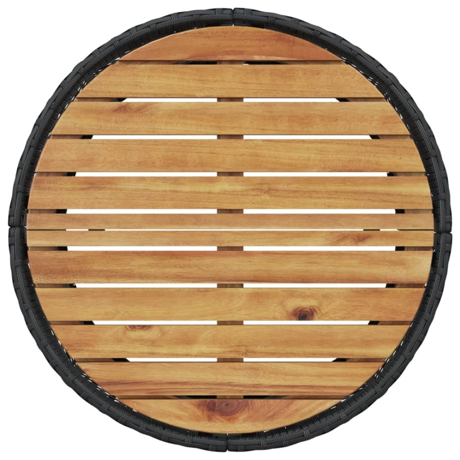 Sofá de jardín semicircular con mesa y cojines ratán PE