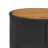 Sofá de jardín semicircular con mesa y cojines ratán PE
