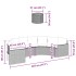 Sofá de jardín semicircular con mesa y cojines ratán PE