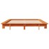 Cama sin colchón madera maciza pino marrón cera 150x200