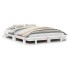 Estructura de cama sin colchón madera de pino blanca 140x190