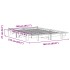 Estructura de cama sin colchón madera de pino blanca 140x190