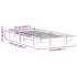 Estructura de cama sin colchón madera maciza marrón 75x190