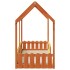 Cama con forma de casa de niños madera maciza marrón 80x200