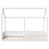 Cama con forma de casa de niños madera maciza blanca 90x190