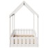 Cama con forma de casa de niños madera maciza blanca 90x190