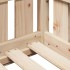 Cama con forma de casa de niños madera maciza marrón 70x140