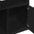 Estantería de madera de ingeniería negra 70x36x189