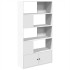Estantería de madera de ingeniería blanca 100x36x189