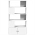 Estantería de madera de ingeniería blanca 100x36x189