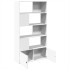 Estantería de madera de ingeniería blanca 100x36x189