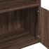 Estantería de madera de ingeniería marrón roble 100x36x189