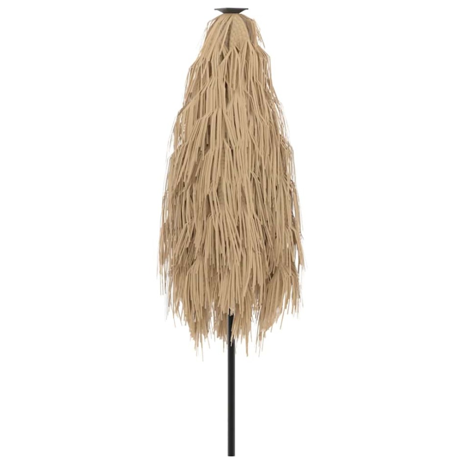 Sombrilla de jardín con LEDs poste acero marrón 223x223x213