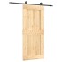 Puerta corredera con herrajes madera maciza de pino 90x210