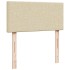 Cama box spring con colchón tela color crema 90x190