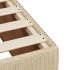 Cama box spring con colchón tela color crema 90x190