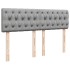 Cama box spring con colchón tela gris claro 160x200