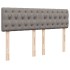Cama box spring con colchón tela gris taupe 160x200