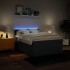 Cama box spring con colchón tela azul 160x200