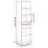 Aparador alto madera de ingeniería gris Sonoma 50x41x185