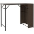 Juego de comedor de jardín plegable 5 piezas ratán PE