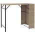 Juego de comedor de jardín plegable 5 piezas ratán PE