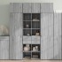 Aparador alto madera de ingeniería gris Sonoma 70x42,5x185