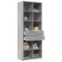 Aparador alto madera de ingeniería gris Sonoma 70x42,5x185